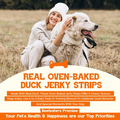 Show full view: Beefeaters Duck Strips Jerky Dog Treats, 1.58-oz bag, case of 12 slide 7 of 9