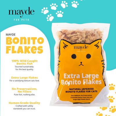 Show full view: Mayde Extra Large Bonito Flakes Crunchy Cat Dehydrated Treats, 4-oz bag slide 3 of 10