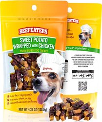 Beefeaters Sweet Potato Wrap Chicken Jerky Dog Treats, 4.25-oz bag