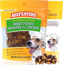 Beefeaters Sweet Potato Wrap Chicken Jerky Dog Treats, 40-oz bag