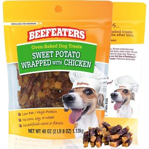 Beefeaters Sweet Potato Wrap Chicken Jerky Dog Treats, 40-oz bag