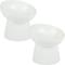 Show in main carousel: Park Life Designs Fluted Tilt Cat Elevated Bowl Set, 2 count, White, Small slide 1 of 3