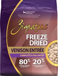 Zignature Venison Entrée Freeze-Dried Dog Food, 25-oz bag