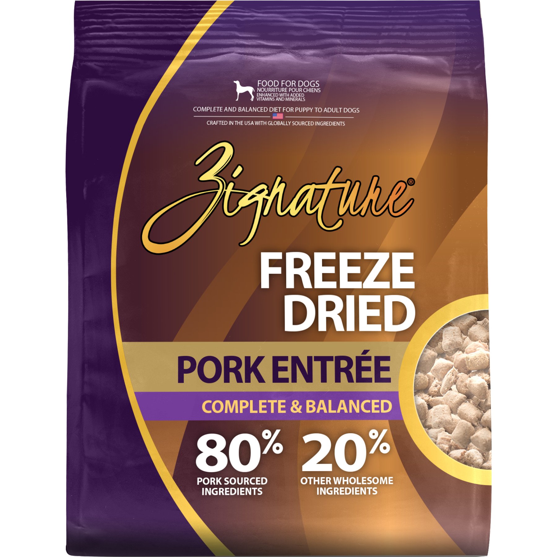 Zignature Pork Entrée Freeze-Dried Dog Food, 12.5-oz bag