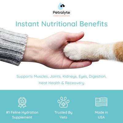 Show full view: Petralyte Chicken Flavored Powder Electrolyte & Joint Supplement for Cats, 16 count slide 4 of 7