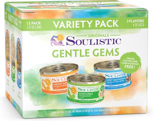 Soulistic Originals Gentle Gems Variety Pack Grain-Free Wet Cat Food