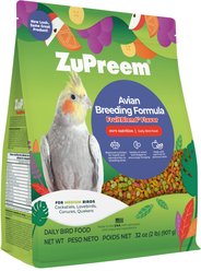 ZuPreem AvianBreeder FruitBlend with Natural Fruit Flavors Bird Food, 2-lb bag