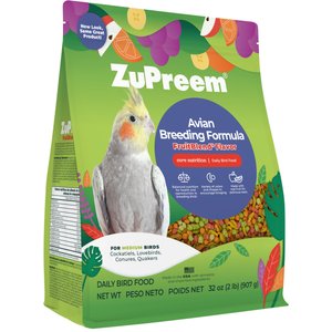 ZuPreem AvianBreeder FruitBlend with Natural Fruit Flavors Bird Food, 2-lb bag