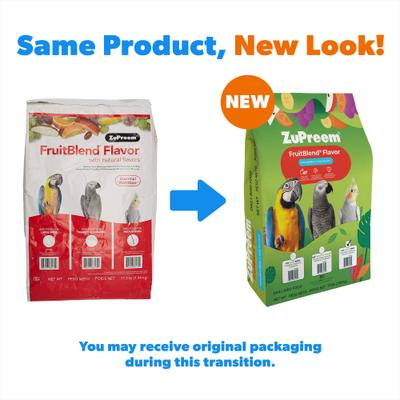 Show full view: ZuPreem FruitBlend Flavor with Natural Flavors Daily Medium Bird Food, 17.5-lb bag slide 2 of 11