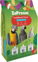 ZuPreem FruitBlend Flavor with Natural Flavors Daily Medium Bird Food, 17.5-lb bag