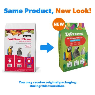 Show full view: ZuPreem FruitBlend Flavor with Natural Flavors Daily Medium Bird Food, 35-lb bag slide 2 of 11