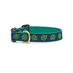 Up Country Shamrock Dog Collar, Navy, X-Small: 6 to 12-in neck, 5/8-in wide slide 1 of 5