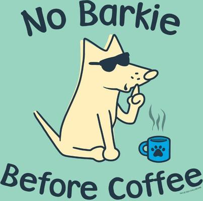 Show full view: Teddy the Dog No Barkie Before Coffee Classic Tee, Reef, XX-Large slide 3 of 3