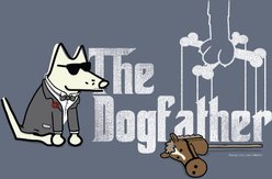 Teddy the Dog The Dogfather Classic Tee, Bluestone, Large slide 2 of 2