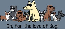Teddy the Dog Oh for the Love of Dog Classic Tee, Bluestone, Large slide 2 of 2