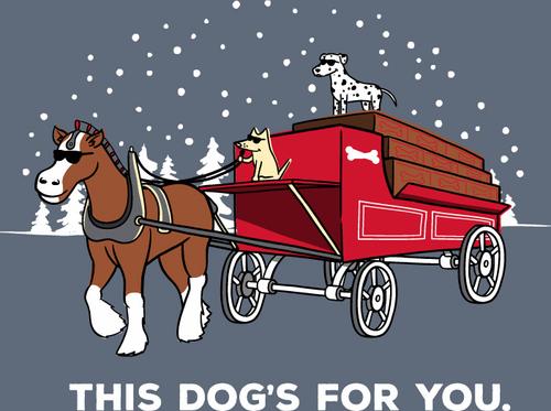 Show full view: Teddy the Dog This Dog's for You Classic Tee, Bluestone, X-Small slide 2 of 2