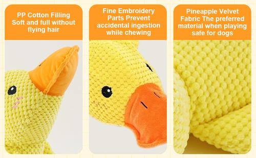 Show full view: NonoPets Realistic Quack Sound Duck Plush Dog Toy, Small slide 5 of 5