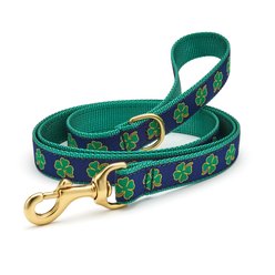 Up Country Shamrock Dog Leash, Navy, 5-ft long, 1-in wide