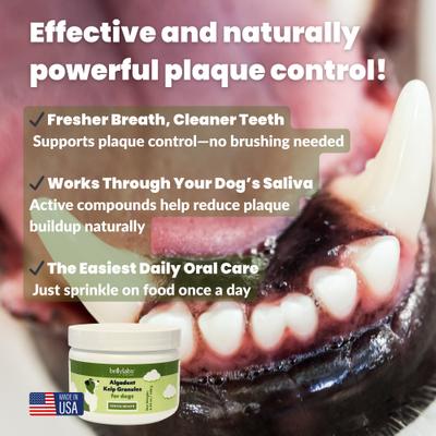 Show full view: Bellylabs Algadent Dental Powder for Dogs, 6.35-oz slide 3 of 6