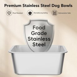 Decflow Stainless Steel No-Spill Anti-Splash Dog Water Bowl with Anti-Skid Mat, 7-L, Pink slide 2 of 7