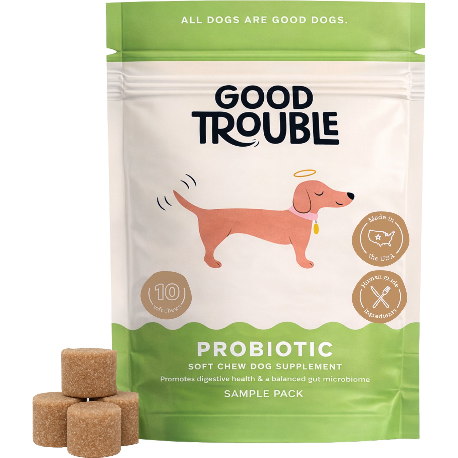 Good Trouble Probiotic Chew Supplement for Dogs, 10 count