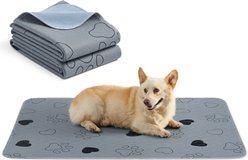 FEANDREA Reusable Washable Dog Pee Pads with Super Absorbent, Non-Slip Design & Waterproof, 2 count, Gray, X-Large: 48 x 36-in