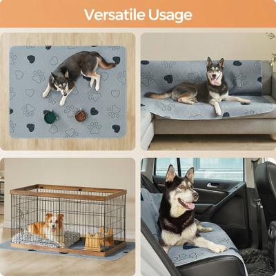 Show full view: FEANDREA Reusable Washable Dog Pee Pads with Super Absorbent, Non-Slip Design & Waterproof, 2 count, Gray, XX-Large: 60 x 48-in slide 8 of 8