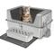 Show in main carousel: Ptlom Stainless Steel High Sides Cat Litter Box with Lid, Medium: 11.8-in slide 1 of 6