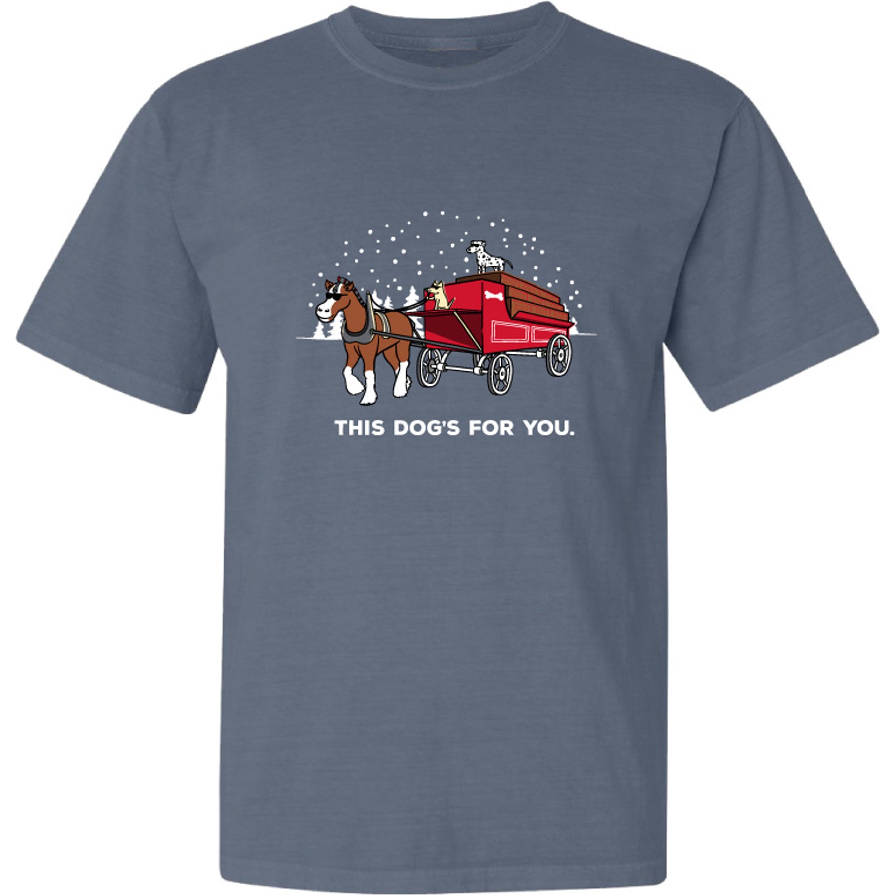 Teddy the Dog This Dog's for You Classic Tee, Bluestone, XXX-Large