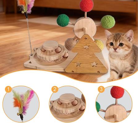 Show full view: NonoPets Wooden Cat Activity Toy slide 2 of 7