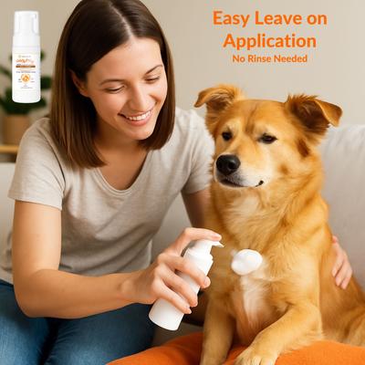 Show full view: Healthy Paw Life OMNISx Leave-On Mousse Sulfur based Veterinary-Strength Liquid Formula for Dogs & Cats, 100-mL bottle slide 5 of 7