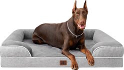 EHEYCIGA Waterproof Memory Foam Orthopedic Furniture Style Sofa Dog Bed with Removable Cover, 48 x 35-in, Grey