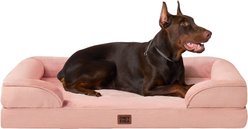 EHEYCIGA Waterproof Memory Foam Orthopedic Furniture Style Sofa Dog Bed with Removable Cover, 48 x 35-in, Dusty Pink slide 1 of 8