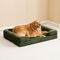 EHEYCIGA Waterproof Memory Foam Orthopedic Furniture Style Sofa Dog Bed with Removable Cover, 48 x 35-in, Dark Green slide 2 of 8