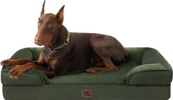 EHEYCIGA Waterproof Memory Foam Orthopedic Furniture Style Sofa Dog Bed with Removable Cover, 48 x 35-in, Dark Green