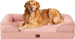 EHEYCIGA Waterproof Memory Foam Orthopedic Furniture Style Sofa Dog Bed with Removable Cover, 44 x 32-in, Dusty Pink