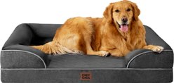 EHEYCIGA Waterproof Memory Foam Orthopedic Furniture Style Sofa Dog Bed with Removable Cover, 44 x 32-in, Dark Grey