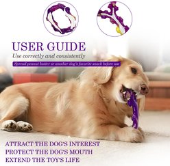 Kseroo Aggressive Chewers Bacon Flavour Nylon Tough Chew Dog Toy, Purple, 2 count slide 2 of 8
