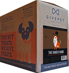 GivePet Ranch Hand Grain-Free Bison, Potato & Carrot Flavored Crunchy Dog Treats, 9.5-lb box