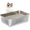Show in main carousel: FUTAM High Sided Stainless Steel & Metal Cat Litter Box, XX-Large, 8-in, 1 count slide 1 of 6
