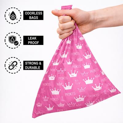 Show full view: Parisian Pet Princess Hearts Waste Bags Eco-Friendly Leak-Proof Black Poop Bag for Dogs, 16 count slide 4 of 5