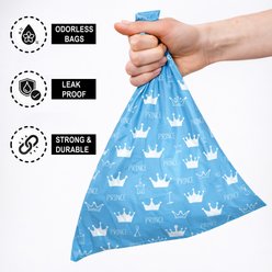 Parisian Pet Prince Hearts Waste Bags Eco-Friendly Leak-Proof Black Poop Bag for Dogs, 16 count slide 2 of 4