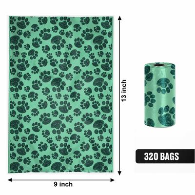 Show full view: Parisian Pet Blue & Green Paws Waste Bags Eco-Friendly Leak-Proof Black Poop Bag for Dogs, 16 count slide 2 of 4