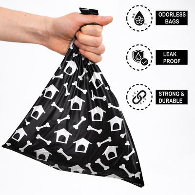 Show full view: Parisian Pet Dog House Waste Bags Eco-Friendly Leak-Proof Black Poop Bag for Dogs, 16 count slide 3 of 4