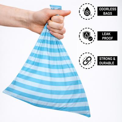 Show full view: Parisian Pet Blue Stripes & Dots Waste Bags Eco-Friendly Leak-Proof Black Poop Bag for Dogs, 16 count slide 3 of 4
