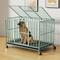 Show in main carousel: Xbrigh Indoor Escape-Proof Double-Door Steel Dog Cage with Removable Tray & Wheels, Green, 48-in slide 1 of 9