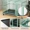 Show in main carousel: Xbrigh Indoor Escape-Proof Double-Door Steel Dog Cage with Removable Tray & Wheels, Green, 48-in slide 3 of 9