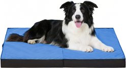 LFC PETS Outdoor Waterproof Orthopedic Dog & Cat Bed with Removable Cover, Navy Blue, Large