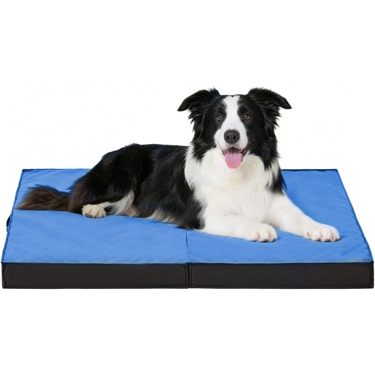 LFC PETS Outdoor Waterproof Orthopedic Dog Bed with Removable Cover, Navy Blue, Large