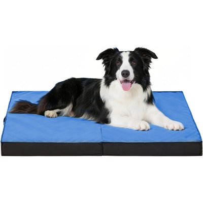 LFC PETS LFC PETS Outdoor Waterproof Orthopedic Dog Bed with Removable Cover, Navy Blue, Large